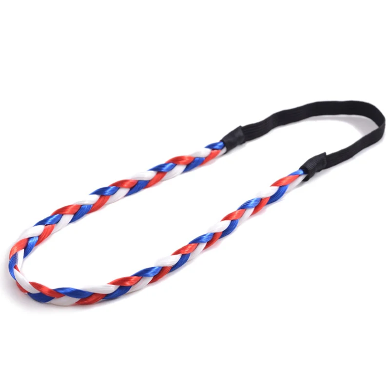 Simple romantic flag series elastic braid hairband hair accessory for men or women with free shipping | Свадьбы и торжества