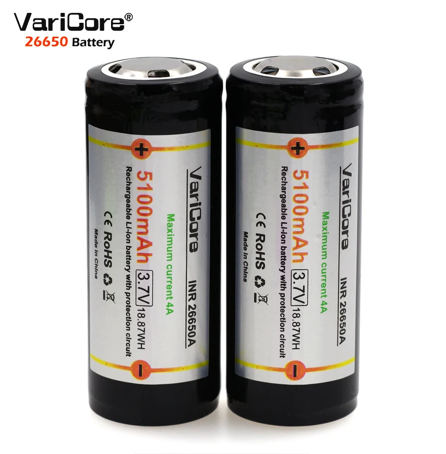 3 шт. VariCore защиты 26650 5100mAh 7 V литий ионная Перезаряжаемые Батарея с печатной платой