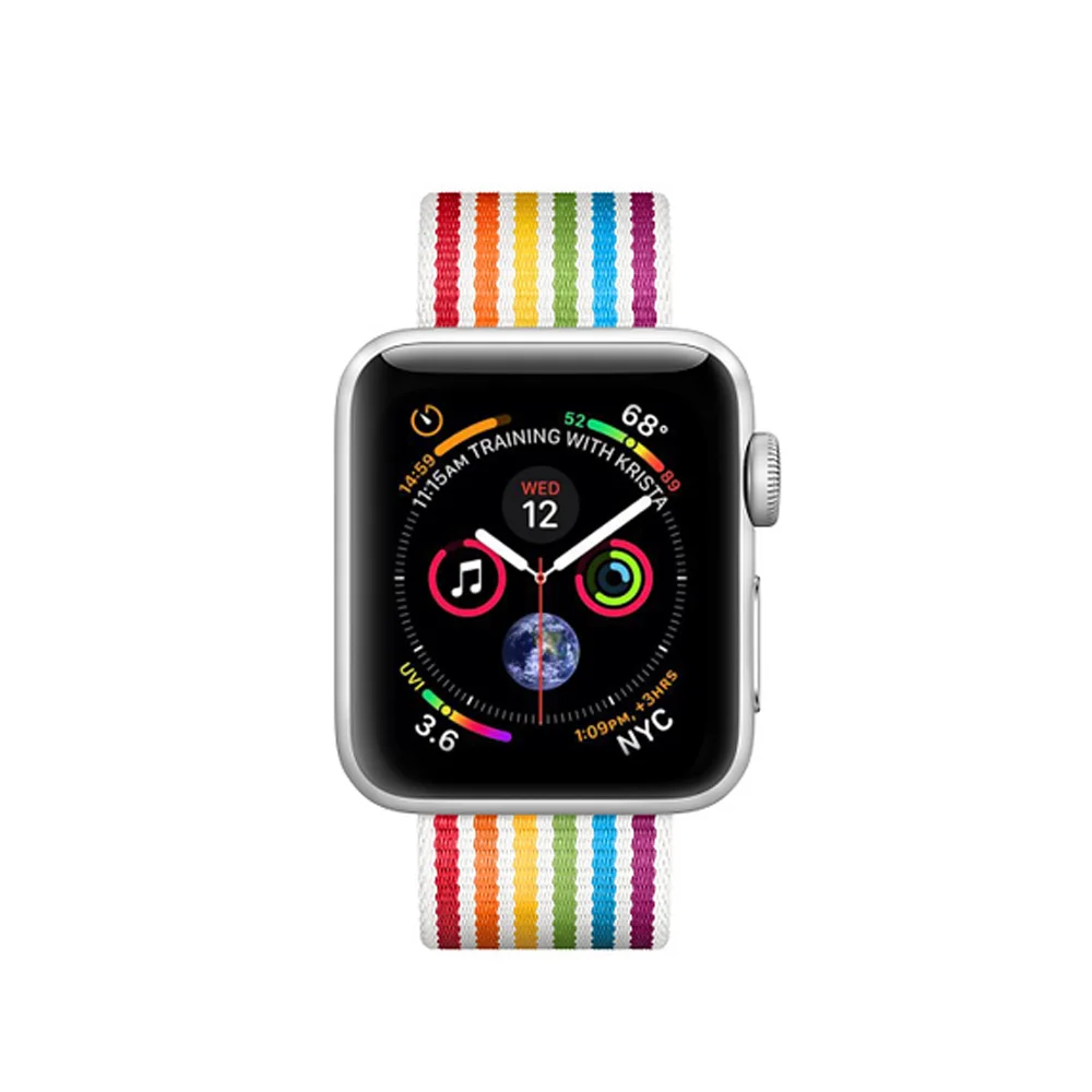 Тканый нейлоновый ремешок для наручных часов Apple Watch 4 44 мм 40 42 38 iwatch версия 4/3/2/1