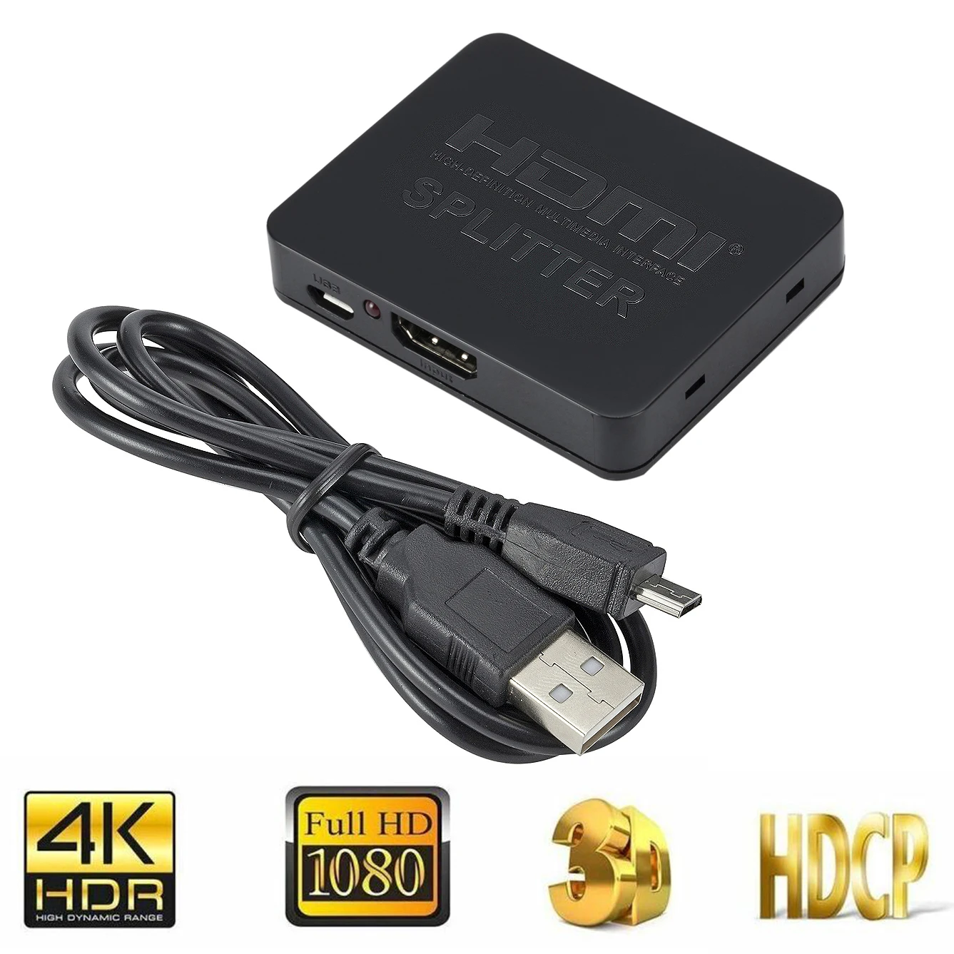 HDMI 1 в 2 из 1080 p 1x2 HDCP 4 K для зачистки 3D сплиттер Мощность усилитель сигнала 4 K HDMI разветвитель для HDTV DVD STB ноутбука Xbox PS3