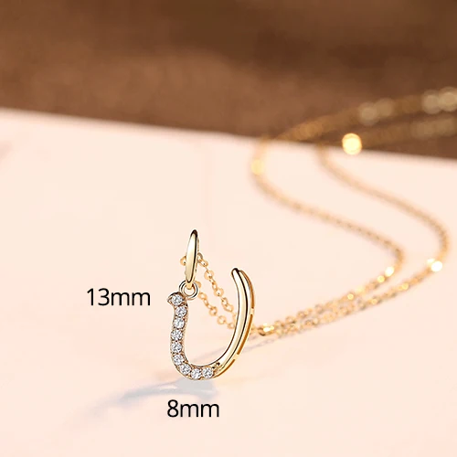 Gem& Time ожерелья с буквой Алфавит начальные подвески ожерелье для женщин 14 к Желтое золото хорошее ювелирное изделие Collier De Ouro Pur N14120 - Цвет камня: v