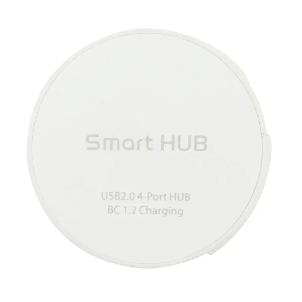 Круглая форма 4 порта Smart Hub с зарядкой батареи BC 1 2 Встроенный кабель обмоткой