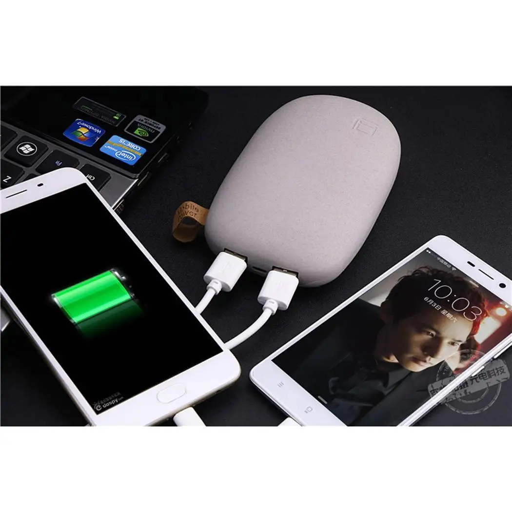 Fashion Cute Cobblestone Portable Dual USB Output Fast Charge Power powerbank Bank | Мобильные телефоны и аксессуары