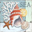 RA0812 5D Diy Алмазная мозаика 3d Вышивка крестом дрель полный домашний декор Алмазная вышивка в виде ракушки настенный стикер с пейзажем