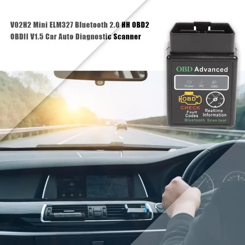 V02H2 Мини ELM327 Bluetooth 2 0 HH OBD2 V1.5 автомобильный диагностический инструмент для Android Win