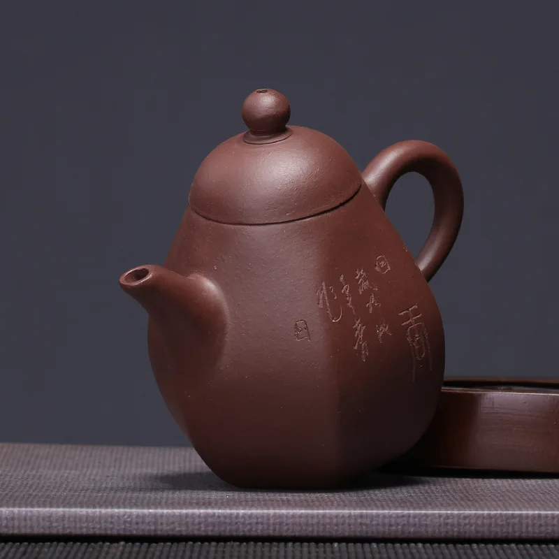 160 мл Yixing чайный горшок Zisha шесть сторон ручной работы кунг фу чайник Master Zhou Ting