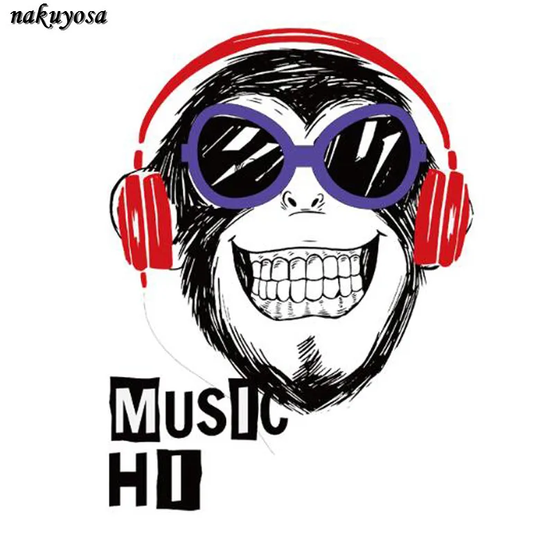 5 шт. пластырь для прослушивания музыки с обезьяной одежды наклейка детей