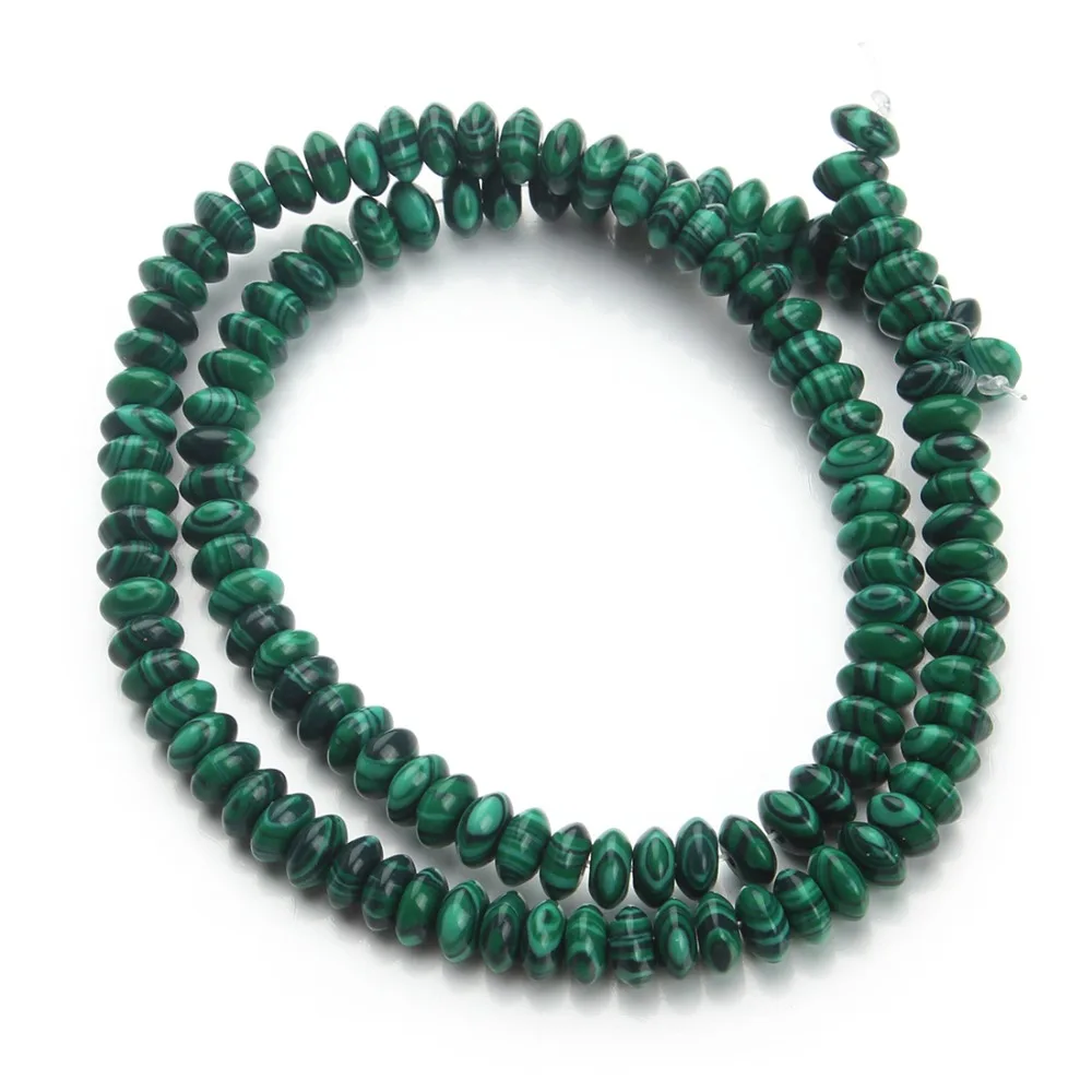 130pcs/string Round Flat Malachite Crystal Goldstone Bead Natural Stone Beads 3*6mm for DIY Bracelet Necklace Jewelry Making | Украшения и