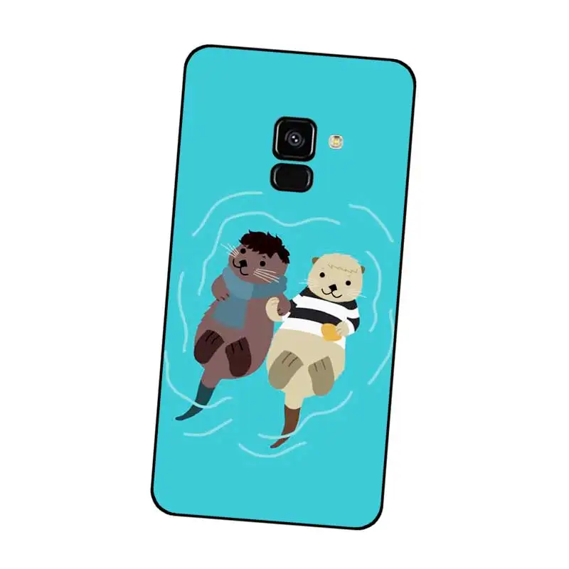 P157 Выдра и Мопс Черный силиконовый чехол для Samsung Galaxy J2 J3 J4 J5 J6 J7 J8 Pro Plus Prime 2018 2017 |