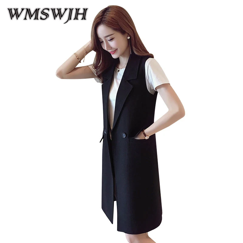 Женский жилет без рукавов Wmswjh корейский Тонкий большого размера весна осень