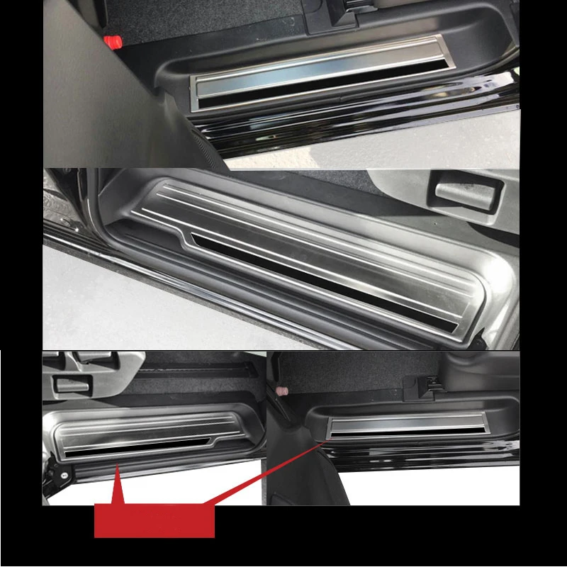 JY 4PCS SUS304 Door Sill Scuff Plate Guard Cover Trim Car Styling Accessories For NISSAN SERENA C27 2016 on