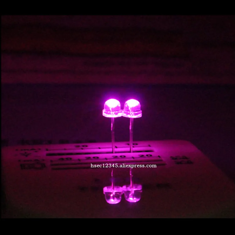 1000 шт 5 мм соломенная шляпа Led розовый цвет 4 8 led светоизлучающий диод прозрачная