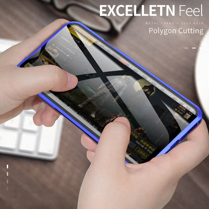 Для OnePlus 7 Pro 360 Магнитная адсорбирующая металлическая зеркальная двухсторонняя