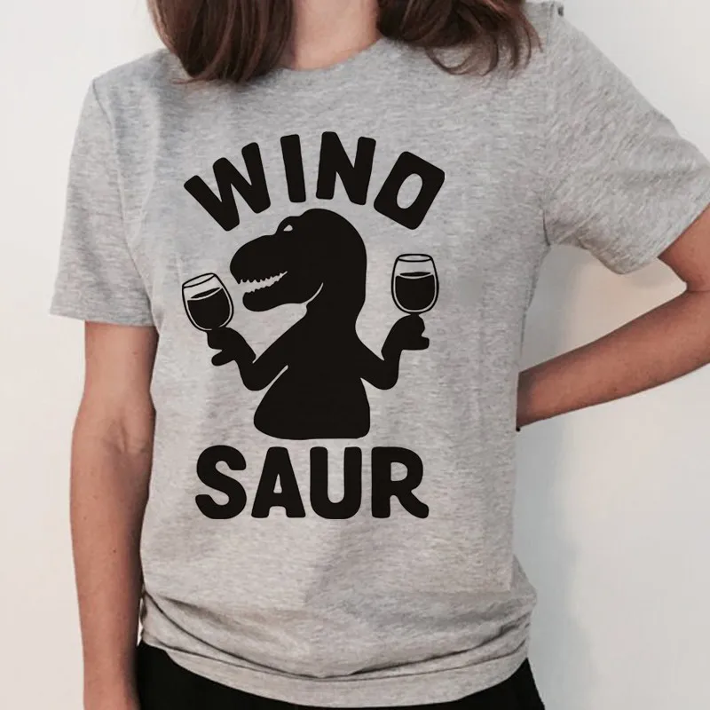 Женская футболка с цифровой печатью WINO SAUR летняя принтом динозавра из
