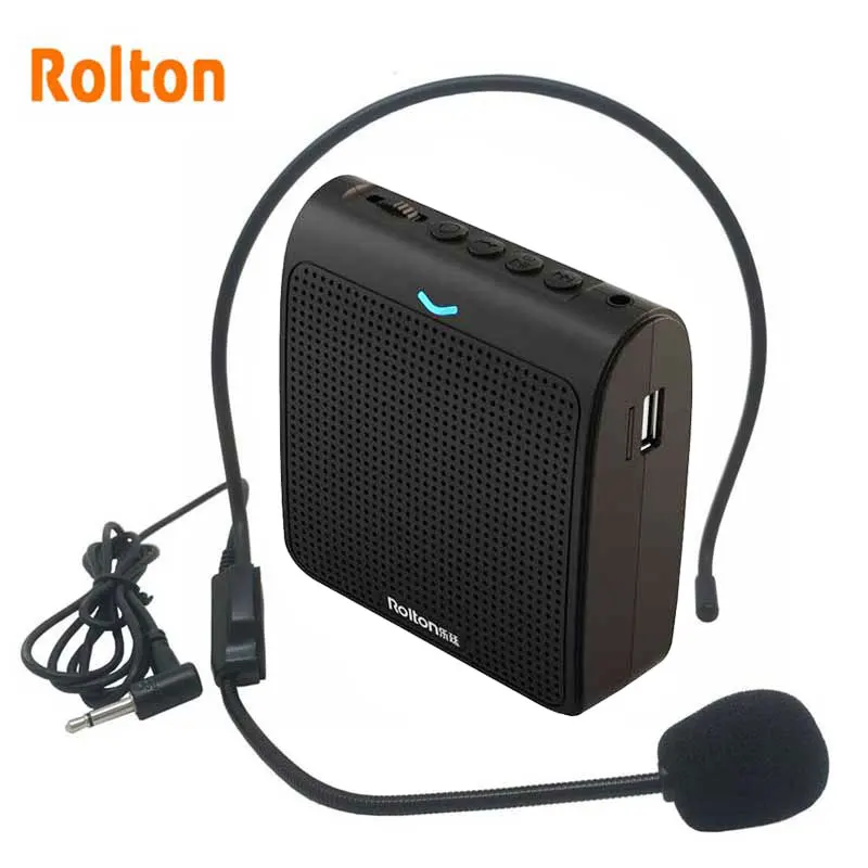 

Портативный динамик Rolton K100, мини-усилитель голоса, микрофон с USB, TF-картой, FM-радио для преподавателя, гида