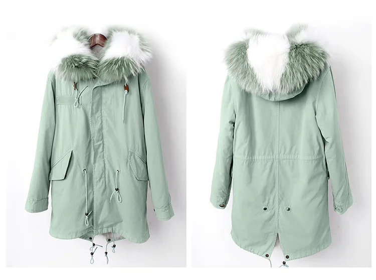 OFTBUY белая длинная парка пальто из натурального меха енота с капюшоном зимняя куртка для женщин натуральный Лисий Мех Подкладка Верхняя одежда новинки ins Мода