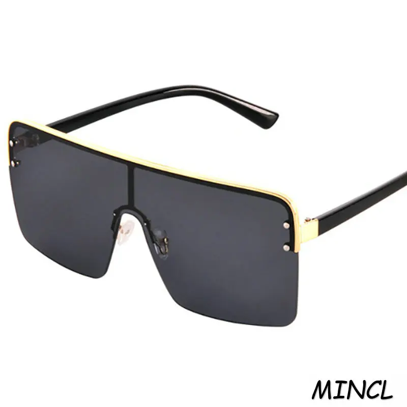 Солнцезащитные очки FML винтажные квадратные оверсайз в ретро стиле с цельной