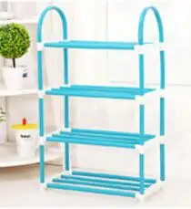 blue 4 слоя подставка для обуви части трубы обуви Полка быстро собирающийся органайзер для хранения Стенд Мебель для гостиной шкаф - Цвет: blue