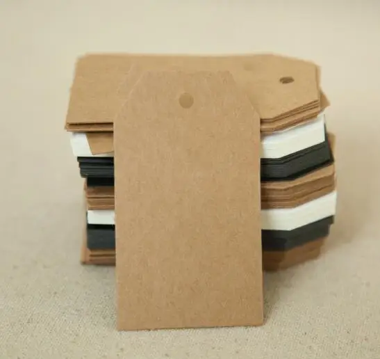 50 шт./лот 7*4 см крафт площади Форма карты висит бирка для diy craft питания