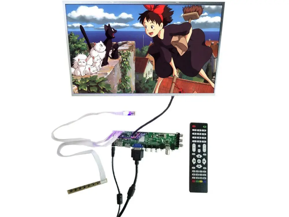 HDMI флэш адаптер стандарта DVB T дисплей 17 3 дюйма панель 1920x1080|dvb-t dvb-t2|kit kitsdvb-t hdmi |