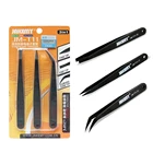 Набор антистатических пинцетов JAKEMY, термостойкие высокоточные пинцеты для ремонта электронных печатных плат, 3 шт.лот