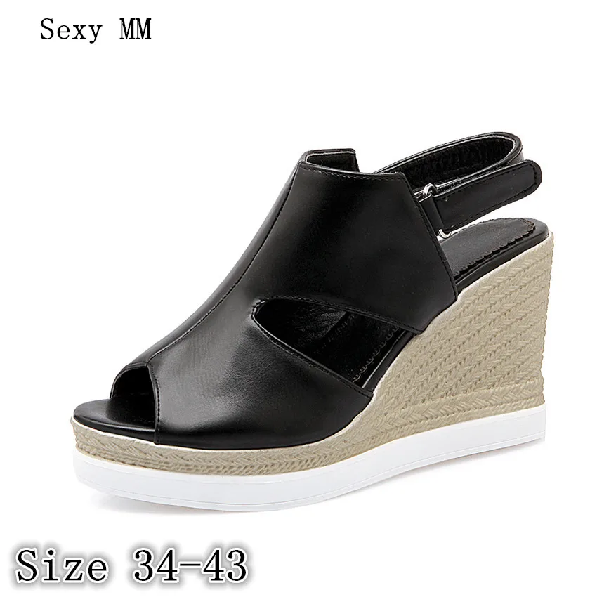 Для женщин Платформа высокий каблук Босоножки на танкетке открытый носок Обувь