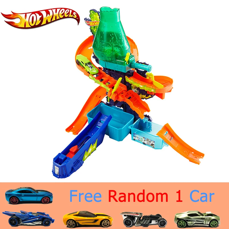 Hot Wheels цветные брызги научная лаборатория автомобиль трек переключатели с