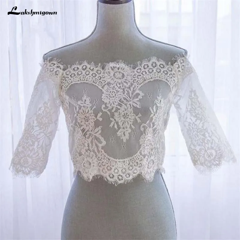 Свадебные половины рукав Кружевной Топ Обёрточная бумага Свадебный отделяет