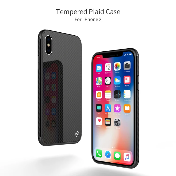 Стеклянный чехол NILLKIN для iPhone X Xs Max XR роскошный силиконовый чехол из закаленного стекла для iPhone Xs чехол