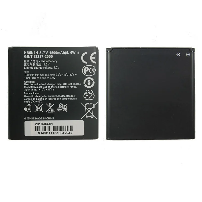 1500 мА/ч HB5N1H Замена Батарея для huawei Ascend G300 G305T C8812 U8815 U8818 T8828 Y220 Y310 U8825 T8830 G309T Y320 Y330 |