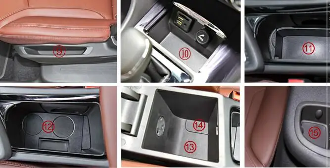 

Car Anti-Dirty Pad Door Groove Gate Slot Cup Mats Armrest Storage Pad Anti-Slip Mat For Buick GL6