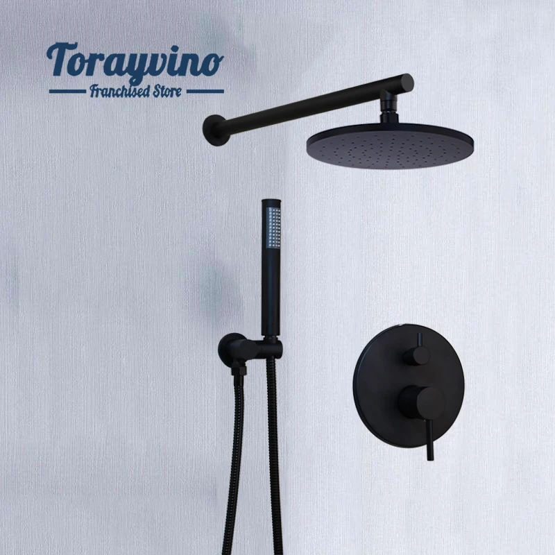 Смеситель для душа Torayvino душевая лейка ванной комнаты черный распылитель