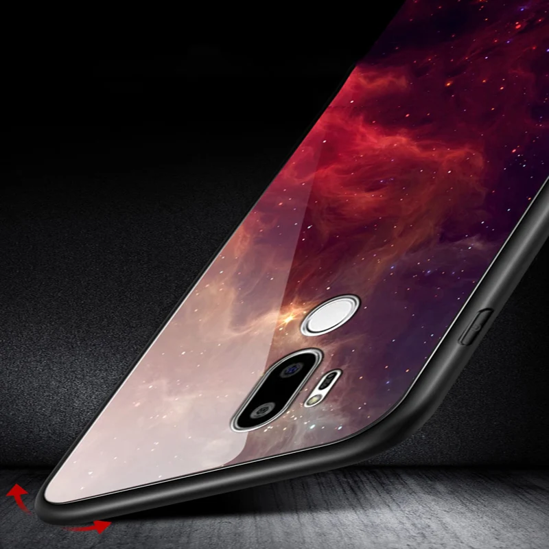 Чехол из закаленного стекла для lg G7 чехол ThinQ мягкая силиконовая рамка твердая задняя крышка 6,1 ''для lg G 7 ThinQ G710 чехол lg g7 чехол s shell