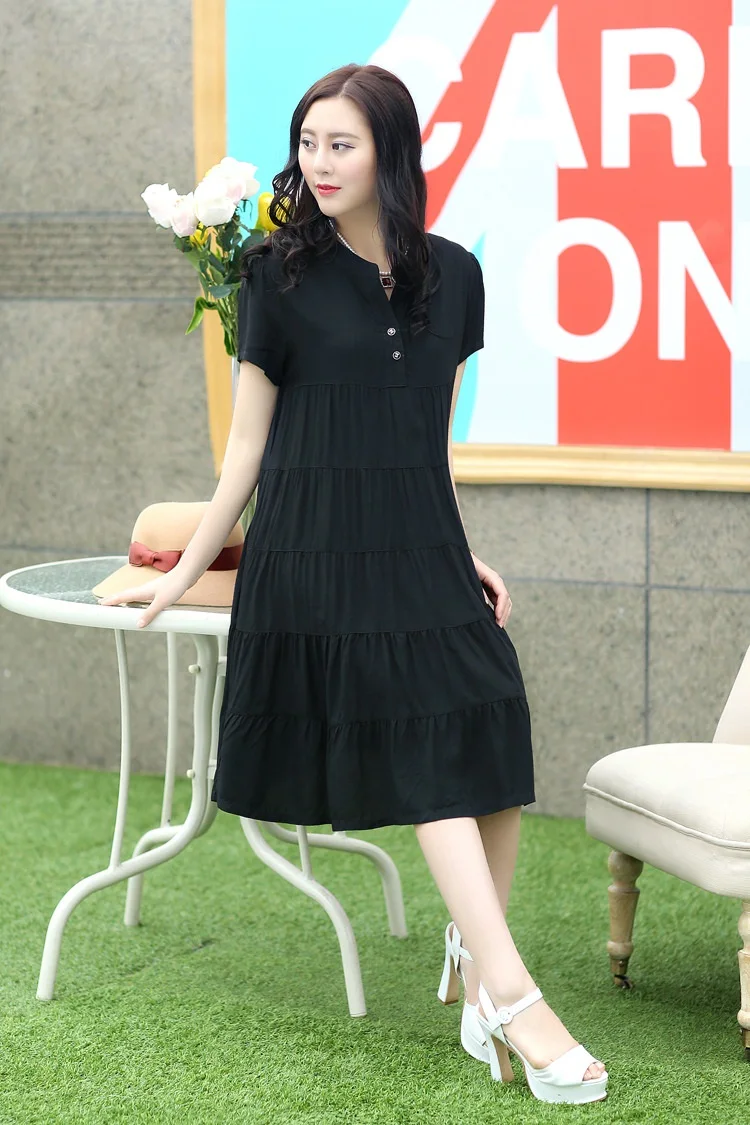 Новинка, винтажное летнее платье, vestidos robe, свободное, размера плюс, с коротким рукавом, с принтом, для офиса, женское платье, Elbise, M-4XL Размер