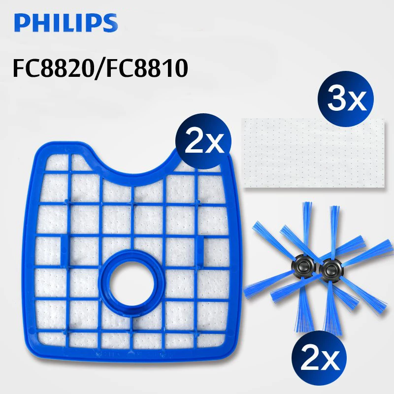 Фильтр НЕРА для пылесоса Philips FC8820 FC8810 FC8066 7 шт./лот 2 + круглая щетка * напольная