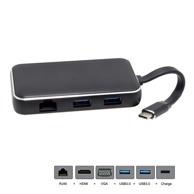 USB C 3 1 type к HDMI и VGA концентратор OTG Ethnernet зарядный адаптер док станции для нового