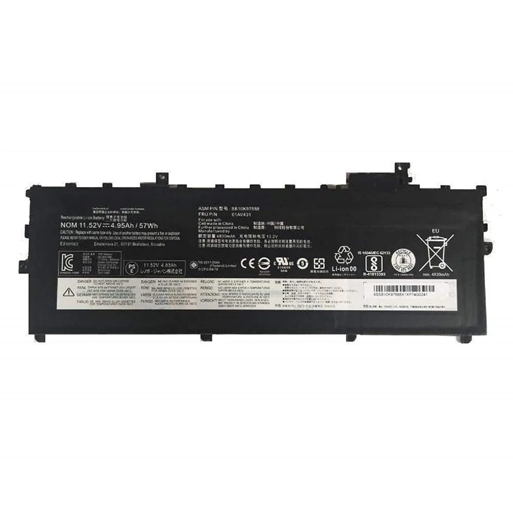 Оригинальный аккумулятор 01AV430 для Lenovo Thinkpad X1 Carbon 5th 2017 SB10K97587 01AV429|Перезаряжаемые