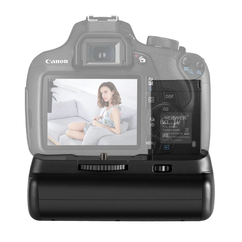 NEEWER Держатель Вертикальнй Батарея Ручка 2PCS LP E10 Li ion для Canon EOS 1100D / 1200D 1300D /Rebel T3 T5