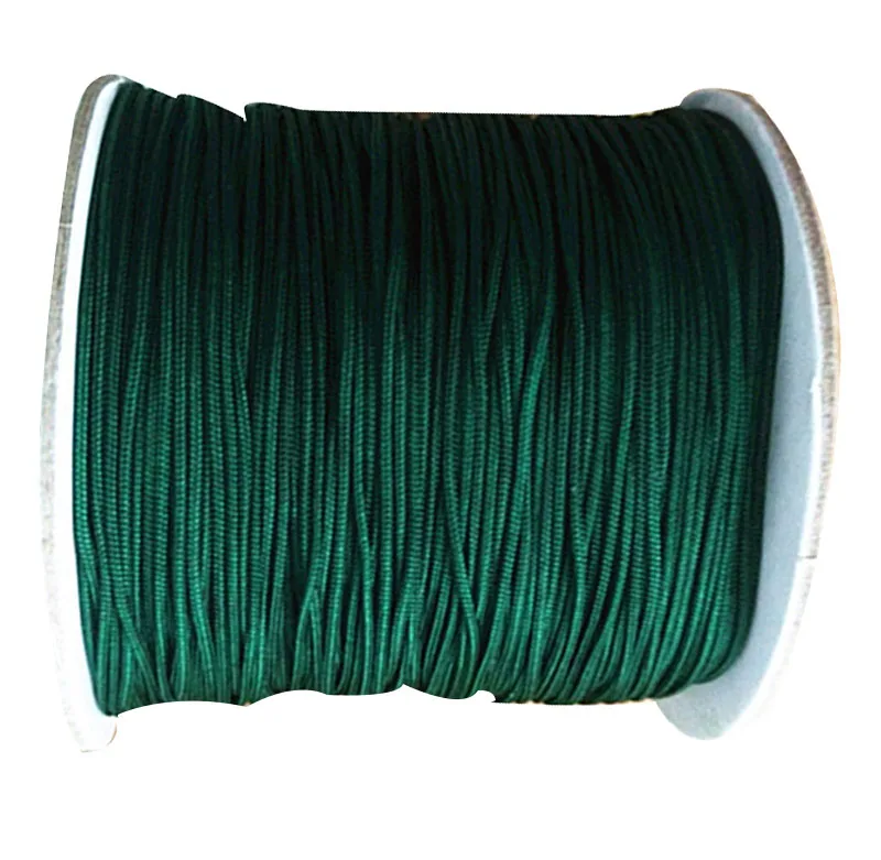 

0.8mm Jungle Green Rattail Braid Nylon Cord Jewelry Accessories Macrame Rope Making Beading Bracelet Thread 200m=1Roll