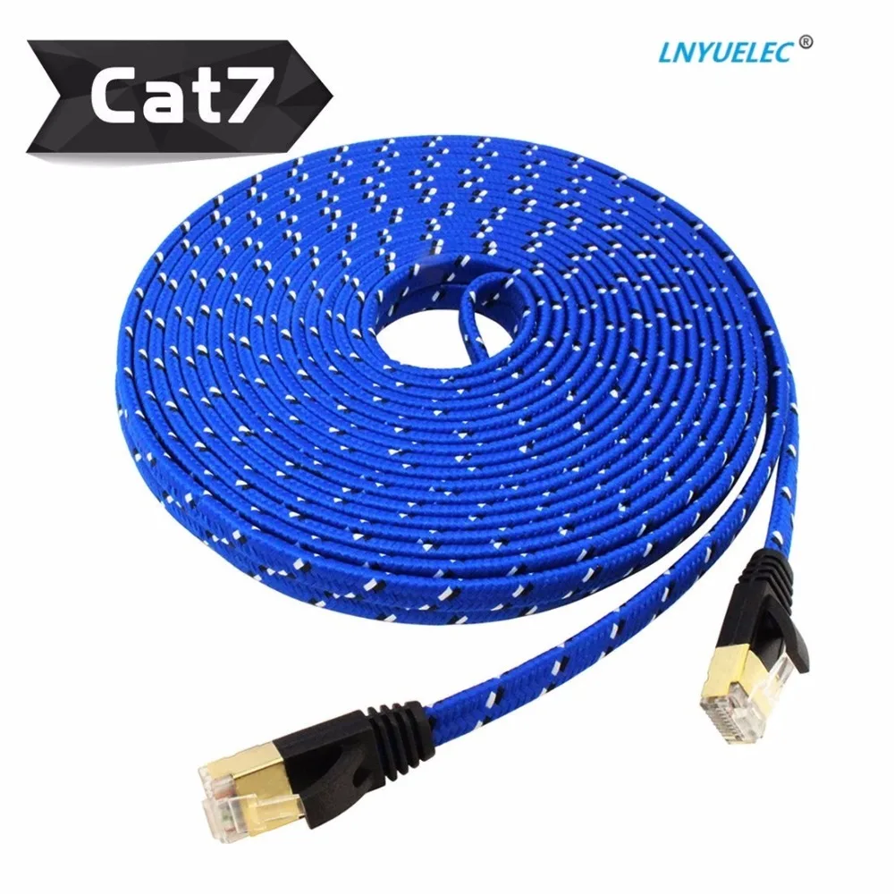 Сетевой Ethernet-Кабель 2ft3ft 6ft 10ft 0 5 m 1m 1 2m 3m 5m 10m 20m соединительный плоский кабель CAT7 RJ45