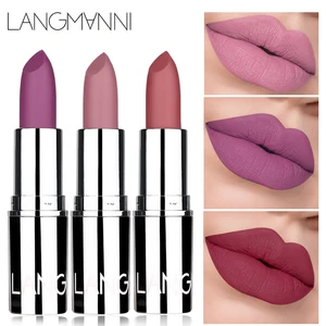 Langmanni 8 цветов водостойкая бархатная матовая помада для губ телесного цвета стойкий макияж антипригарная чашка модная Помада Макияж подарок