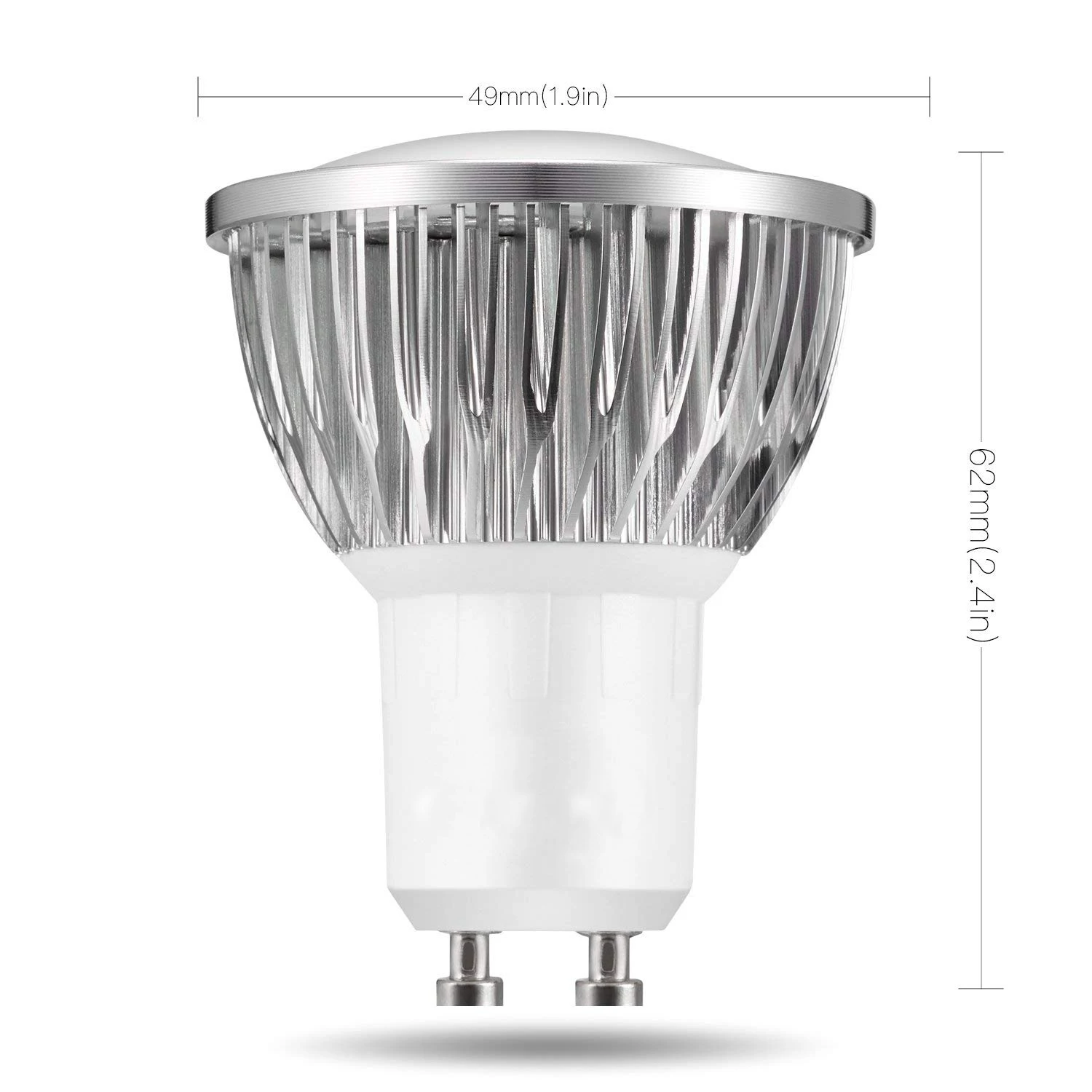 GU10 светодиодный лампы 4 W SMD светодиодный точечные светильники холодный белый 6000 K супер яркий(60 W эквивалент), 140 угол луча, AC85-265V 4 шт