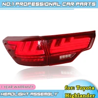 car accessories for toyota highlander taillights 2015 2019 new kluger led tail light lexus type dynamic turn signal rear lamp