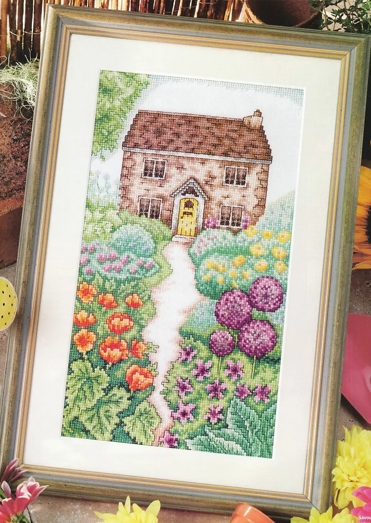 Высокое качество Красивая счетная Вышивка крестиком комплект летний дом домик