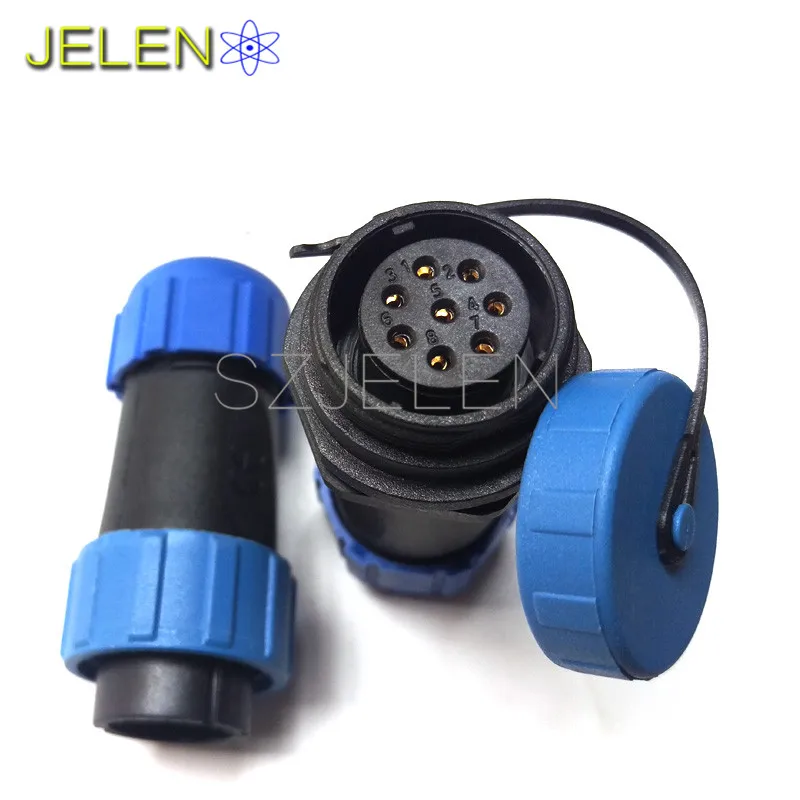 SP21 8 контактный водонепроницаемый разъем и розетка светодиодные разъемы