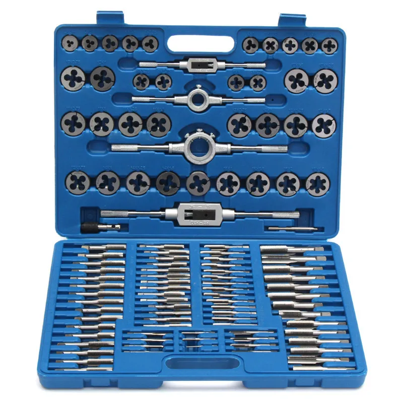 

110PC Metric tap and die set for metalworking hand tools tap wrench die wrench set
