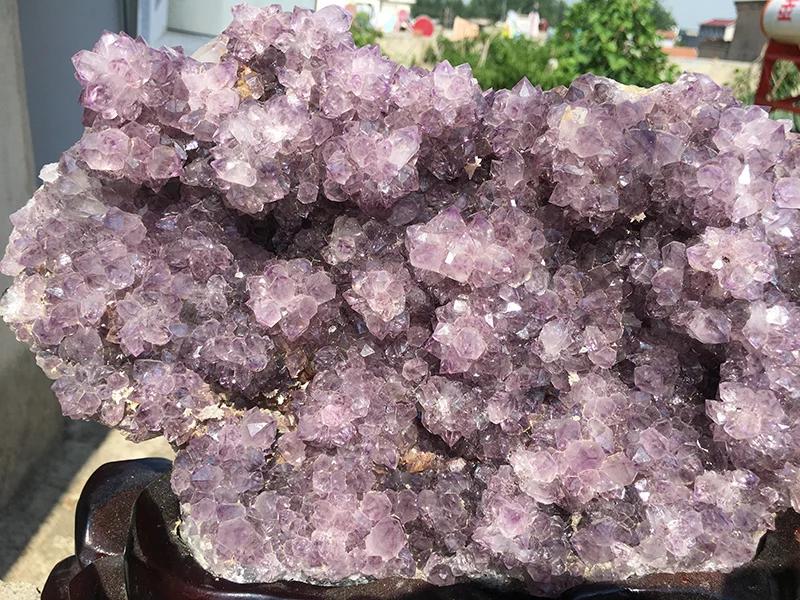 6 2 кг Большой Размеры натуральный аметист красивый фиолетовый Кварц Geode Кристалл
