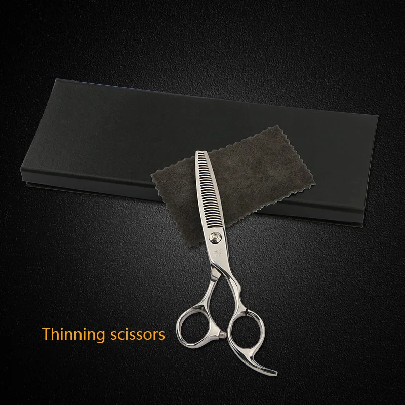 1 Thinning Scissors Вишневые цветы 6 дюймов Резка истончение ножницы салон парикмахерский набор из нержавеющей стали ножницы обычный V форма 30 зубов - Цвет: 1 Thinning Scissors