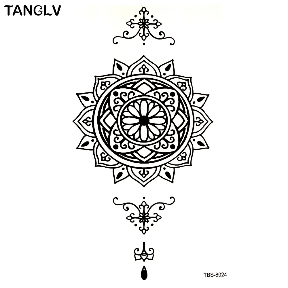 4 стиля Новое поступление флеш-наклейки для женщин тату большой цветок кулон