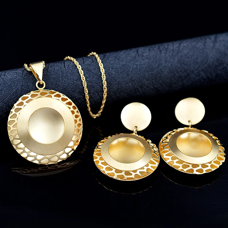 Комплект ювелирных изделий Sunny Jewelry для женщин колье серьги кулон романтические